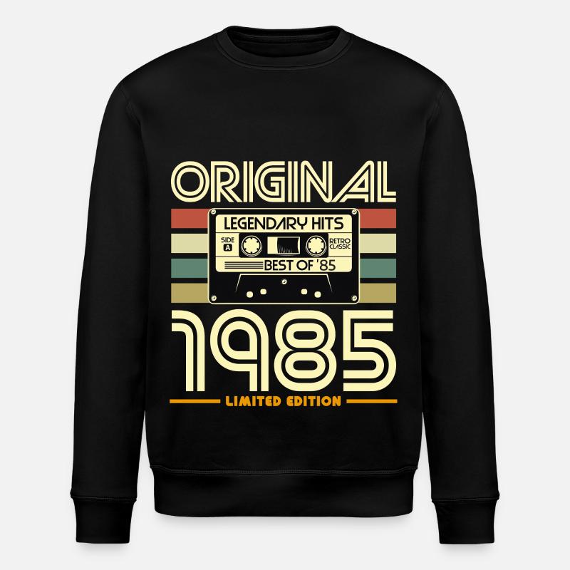 Original 1985 Retro Cassette - Sweat bio ROLLER Stanley/Stella Unisexe - noir