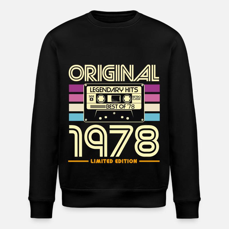 Originale limitierte Edition von 1978 - Stanley/Stella Unisex Bio-Sweatshirt ROLLER - Schwarz