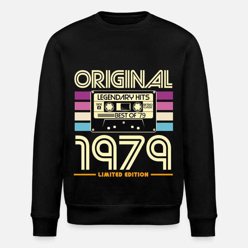 Cassette 1979 Original Hits - Stanley/Stella ROLLER Unisex Organic Sweatshirt - black