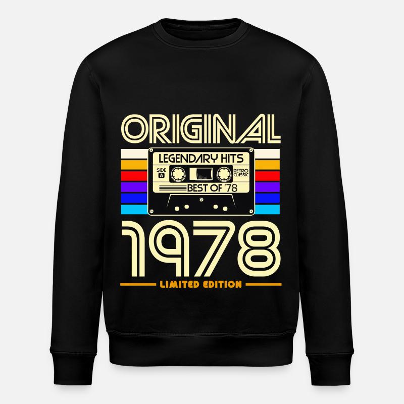 Original 1978 Cassette Retro - Sweat bio ROLLER Stanley/Stella Unisexe - noir