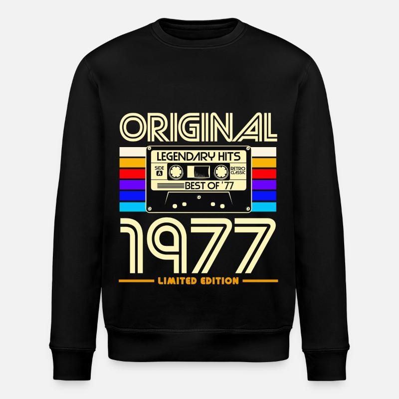 Originale Retro-Kassette von 1977 - Stanley/Stella Unisex Bio-Sweatshirt ROLLER - Schwarz