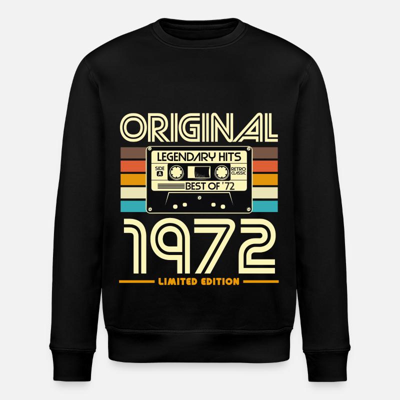Originale limitierte Retro-Kassette von 1972 - Stanley/Stella Unisex Bio-Sweatshirt ROLLER - Schwarz