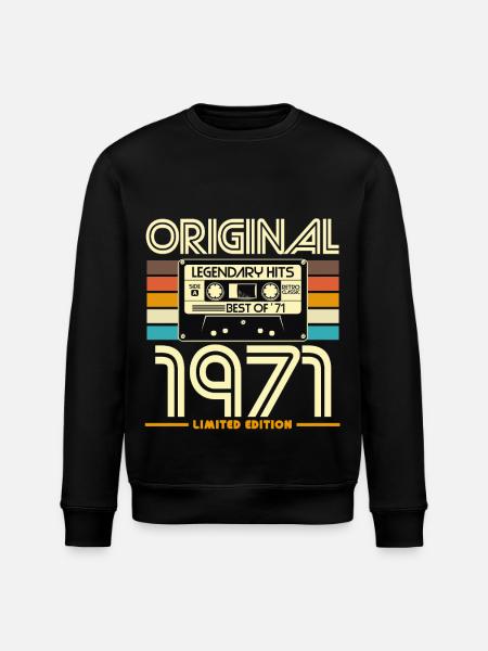 Originale limitierte Retro-Kassette von 1971 - Stanley/Stella Unisex Bio-Sweatshirt ROLLER - Schwarz