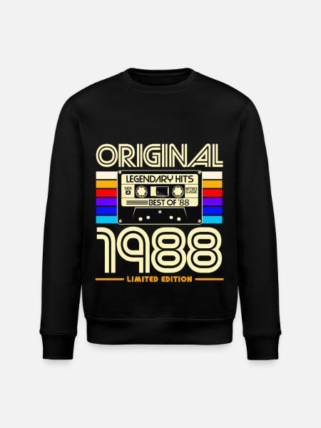 1988 Limited Edition Kassette - Stanley/Stella Unisex Bio-Sweatshirt ROLLER - Schwarz
