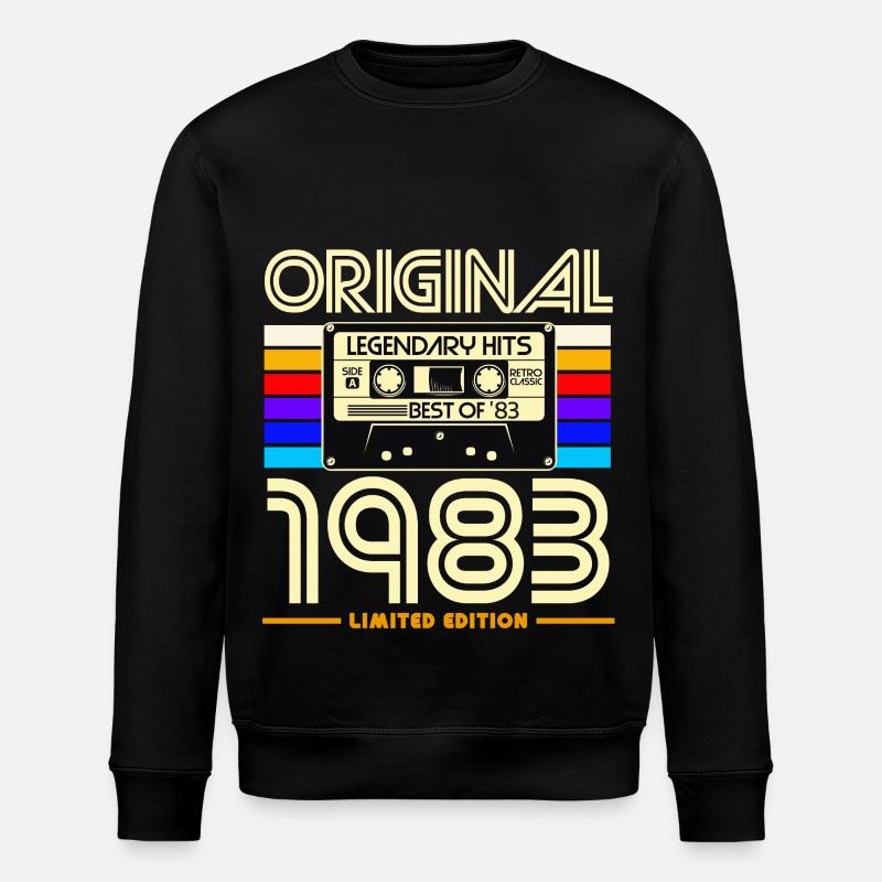 Original 1983 Retro Cassette - Sweat bio ROLLER Stanley/Stella Unisexe - noir
