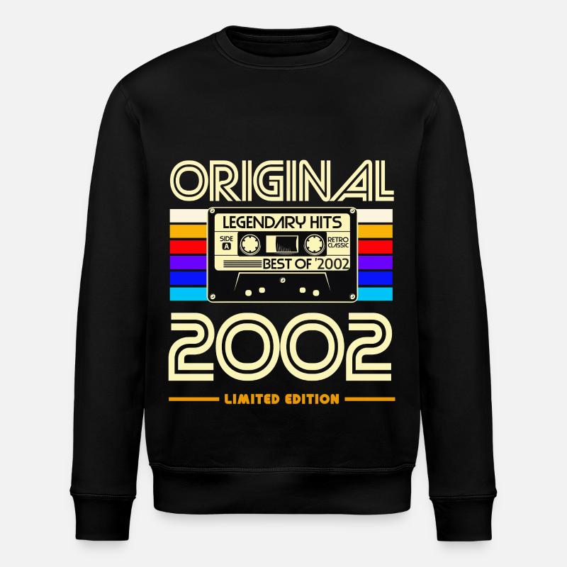 Original 2002 Cassette Retro - Stanley/Stella ROLLER Unisex Organic Sweatshirt - black