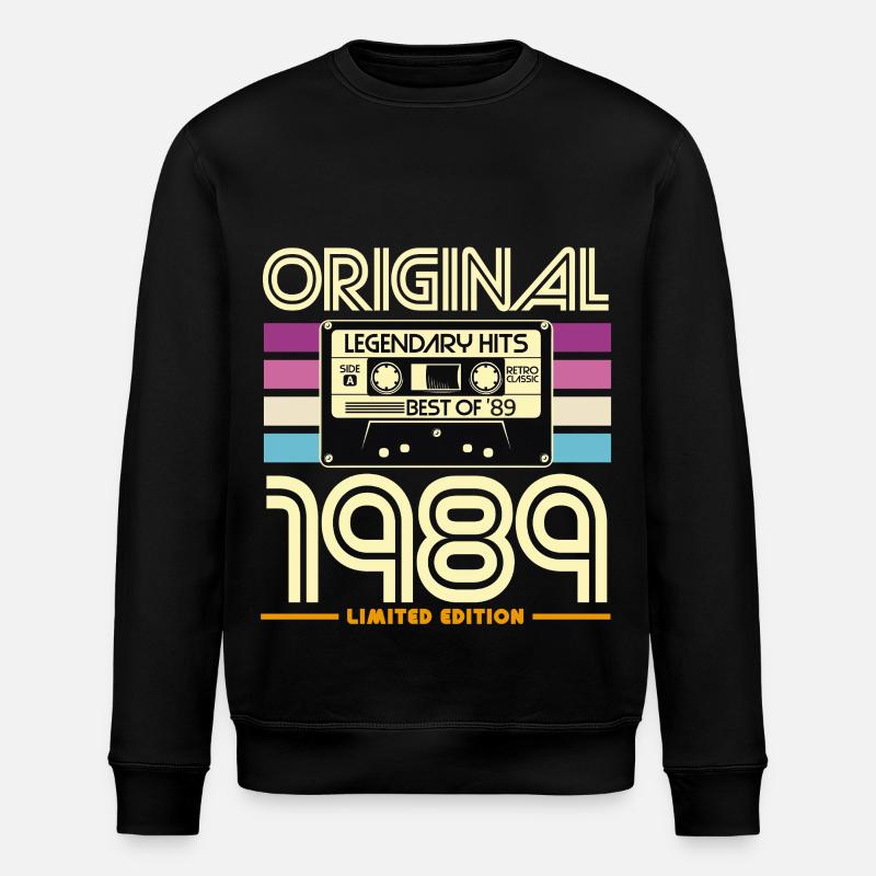 1989 Edition Limitée Cassette Retro - Sweat bio ROLLER Stanley/Stella Unisexe - noir