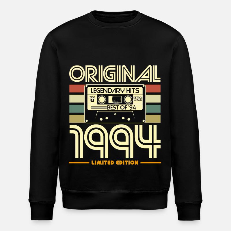 Original 1994 Nostalgia Cassette - Stanley/Stella ROLLER Unisex Organic Sweatshirt - black
