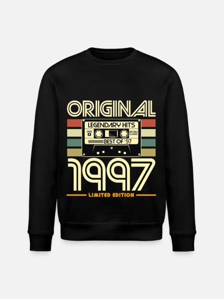 Kassette 1997 Originalhits - Stanley/Stella Unisex Bio-Sweatshirt ROLLER - Schwarz