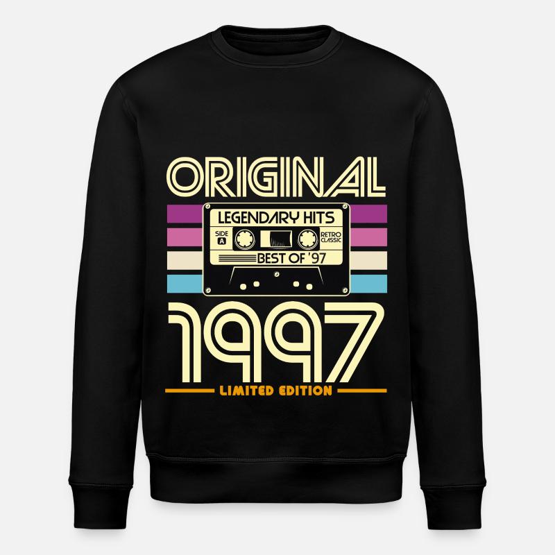 Originalkassette Retro von 1997 - Stanley/Stella Unisex Bio-Sweatshirt ROLLER - Schwarz
