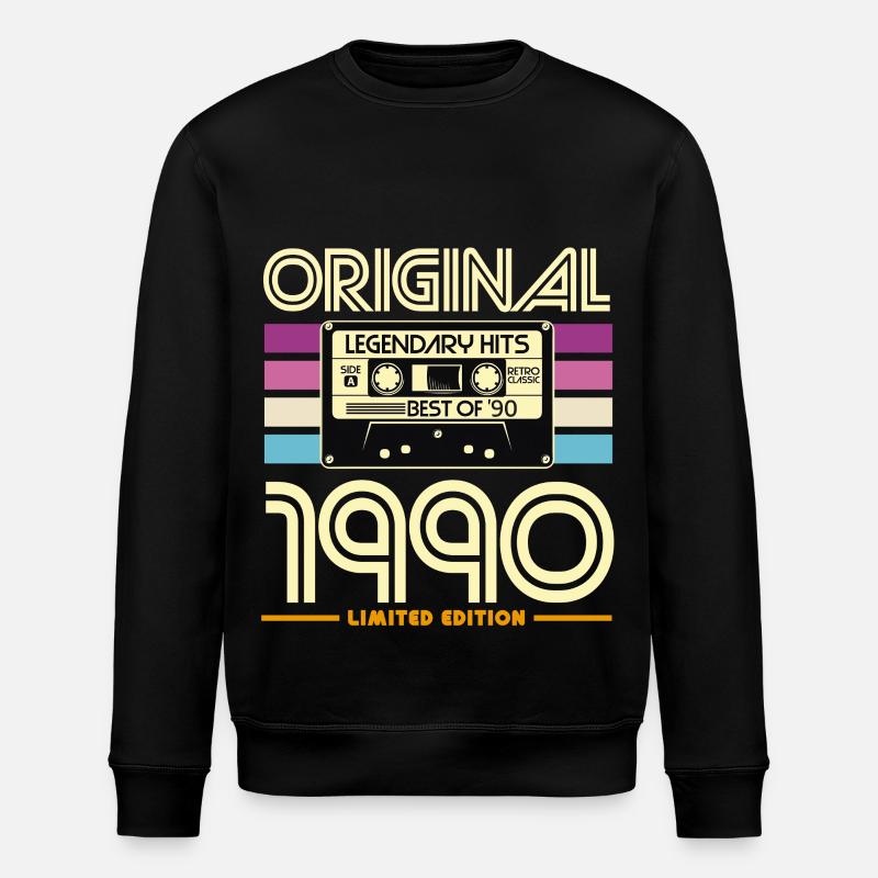 Original Hits 90er Kassette - Stanley/Stella Unisex Bio-Sweatshirt ROLLER - Schwarz