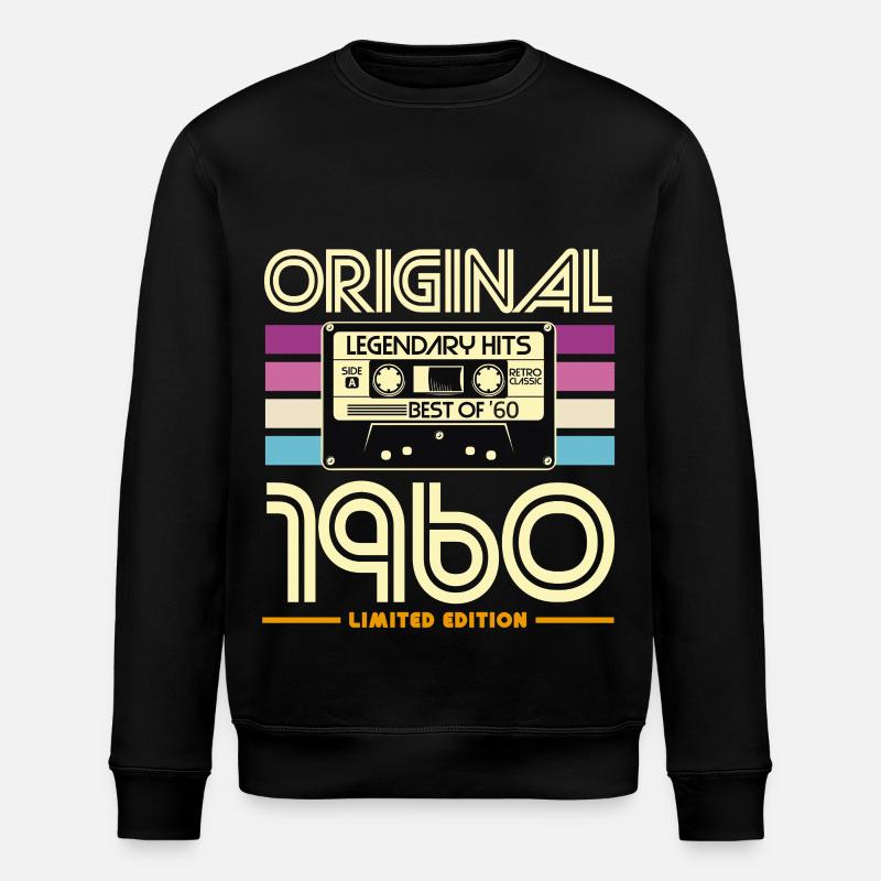 Original 1960's Retro Cassette - Stanley/Stella ROLLER Unisex Organic Sweatshirt - black
