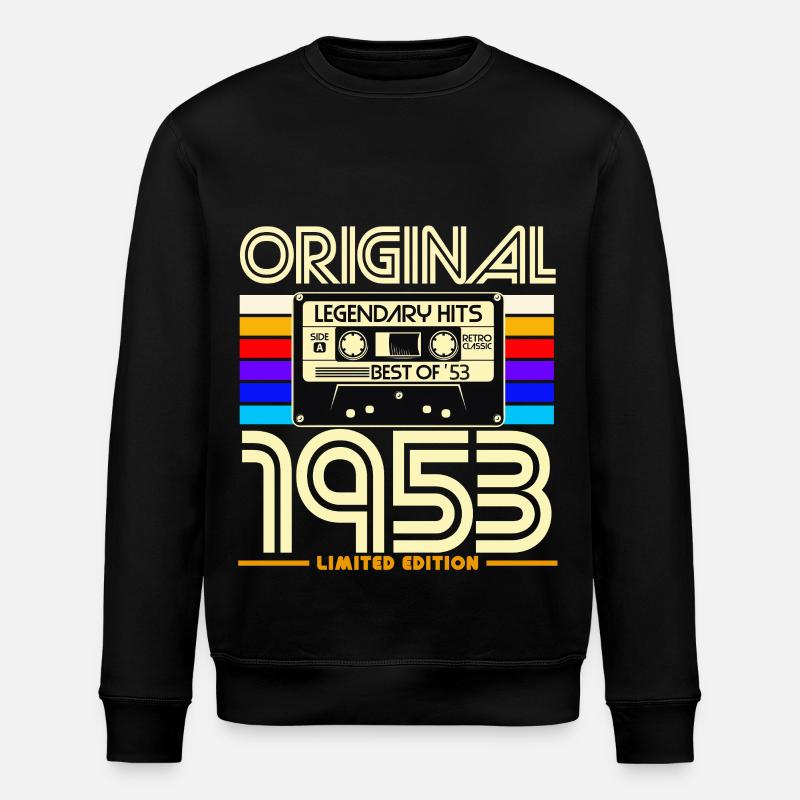 Originale Retro-Kassette von 1953 - Stanley/Stella Unisex Bio-Sweatshirt ROLLER - Schwarz