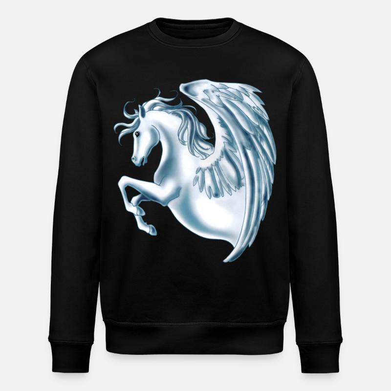 Pegasus (Remade) - Stanley/Stella ROLLER Unisex Organic Sweatshirt - black