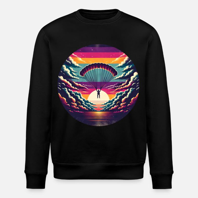 Skydiving - Stanley/Stella ROLLER Unisex Organic Sweatshirt - black