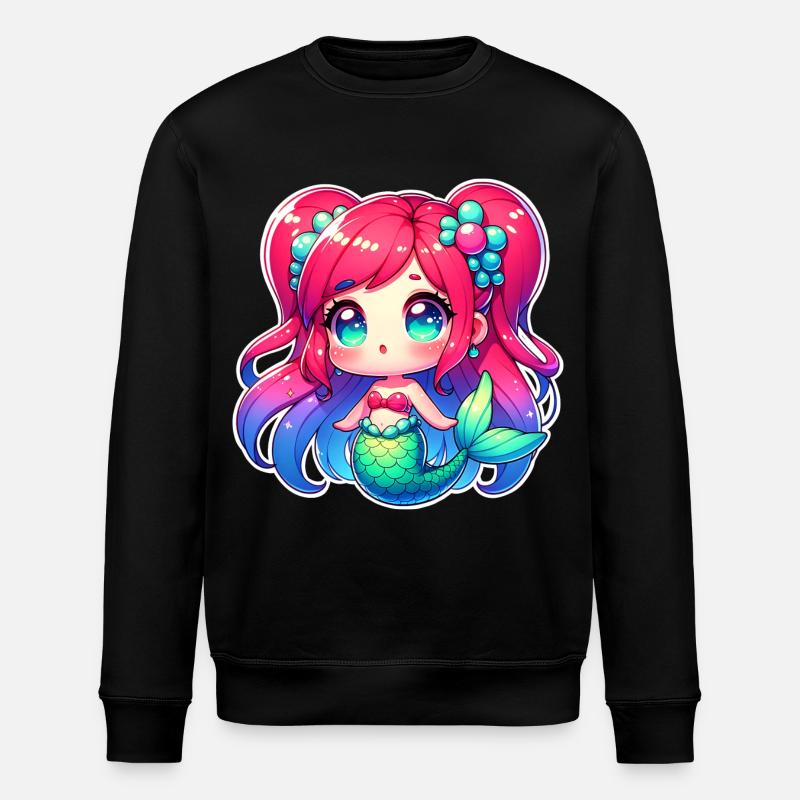 Mermaid - Stanley/Stella ROLLER Unisex Organic Sweatshirt - black