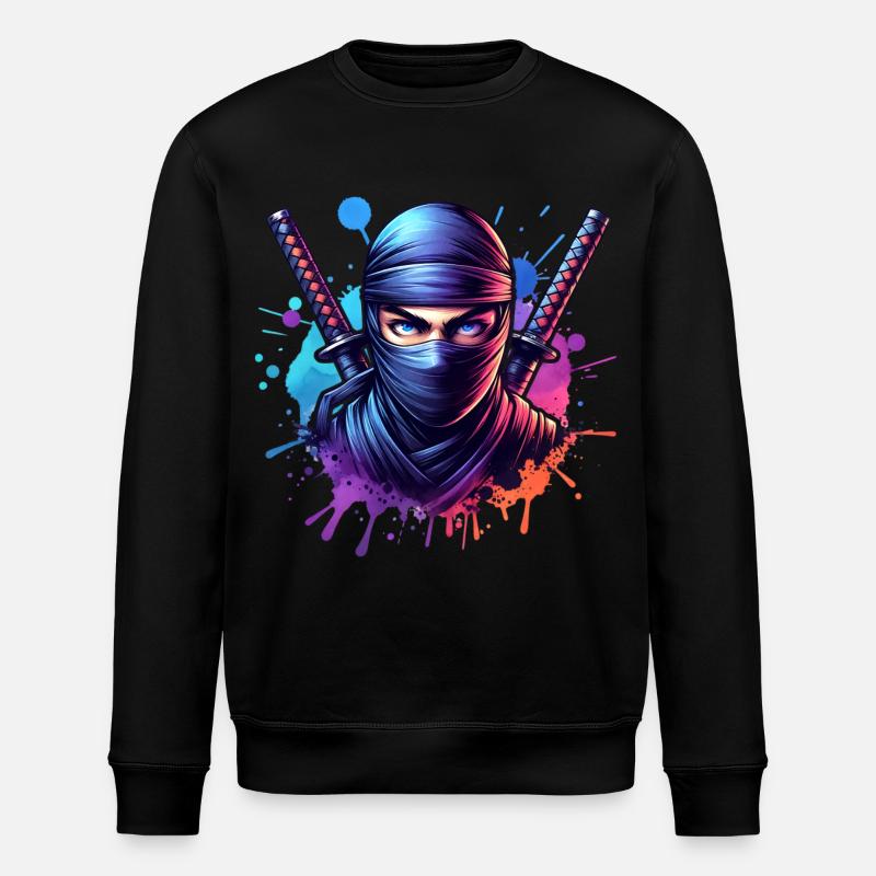 Ninja - Stanley/Stella Unisex Bio-Sweatshirt ROLLER - Schwarz