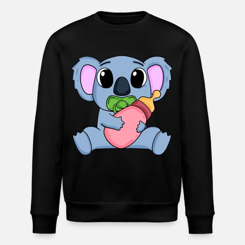 Bébé Koala Motif Koala Ours - Sweat bio ROLLER Stanley/Stella Unisexe - noir