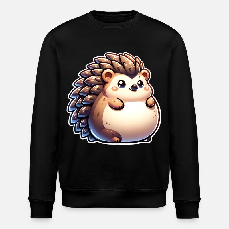 Hedgehog - Stanley/Stella ROLLER Unisex Organic Sweatshirt - black