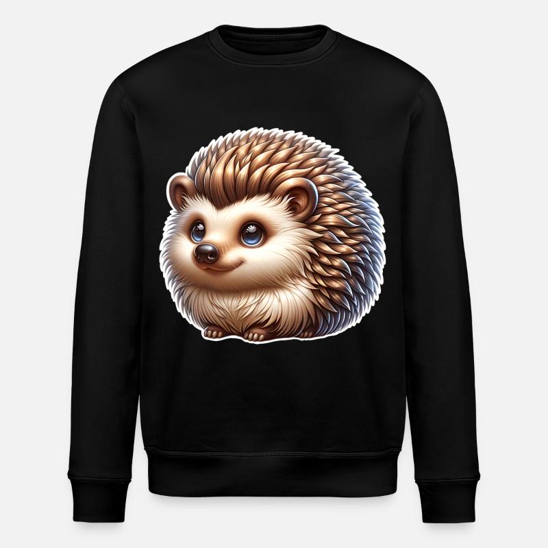 Hedgehog - Stanley/Stella ROLLER Unisex Organic Sweatshirt - black