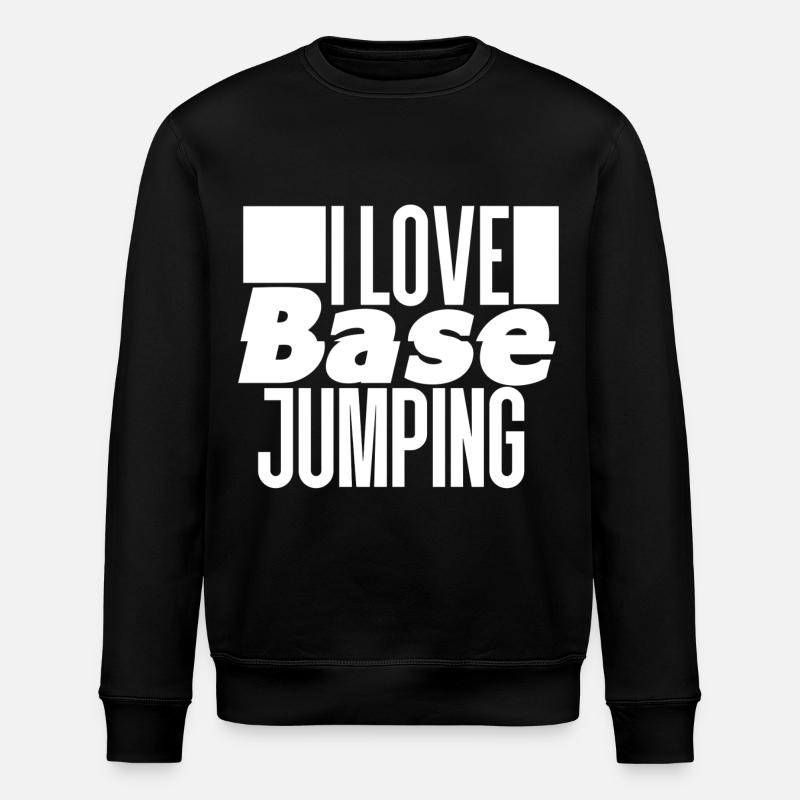 Base Jumping - Stanley/Stella ROLLER Unisex Organic Sweatshirt - black