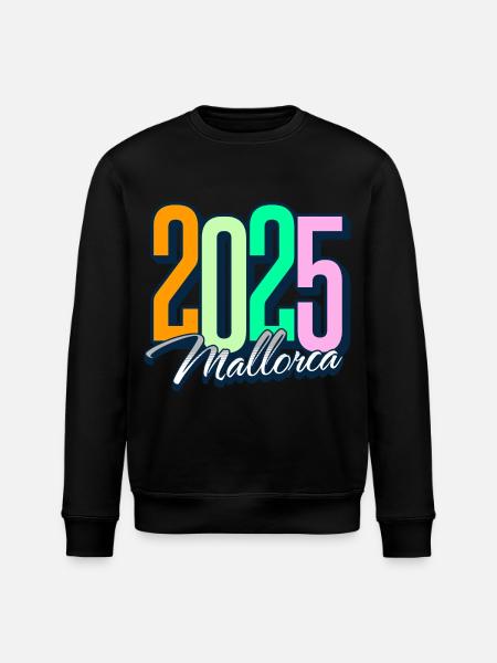 2025 Mallorca - Stanley/Stella Unisex Bio-Sweatshirt ROLLER - Schwarz
