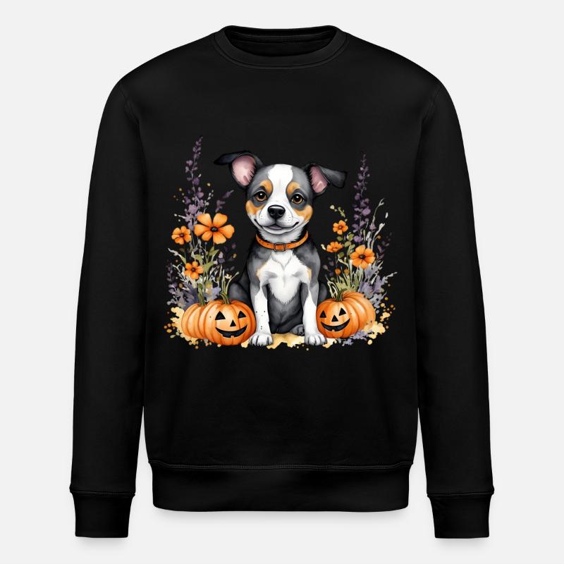 Halloween-Welpe - Stanley/Stella Unisex Bio-Sweatshirt ROLLER - Schwarz