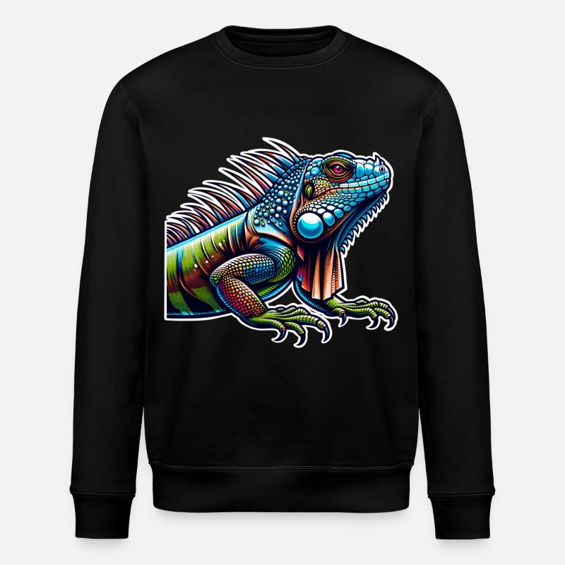 Iguana - Stanley/Stella ROLLER Unisex Organic Sweatshirt - black