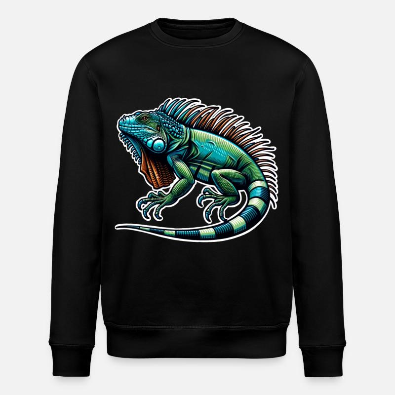 Iguana - Stanley/Stella ROLLER Unisex Organic Sweatshirt - black