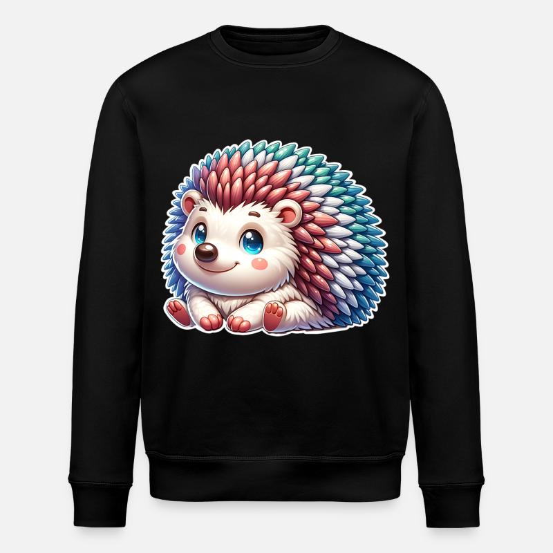 Hedgehog - Stanley/Stella ROLLER Unisex Organic Sweatshirt - black