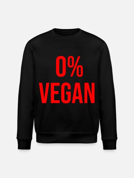 0 Percent Vegan - Stanley/Stella ROLLER Unisex Organic Sweatshirt - black
