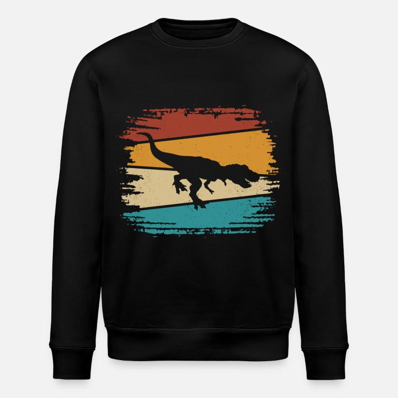Dinosaurier T Rex - Stanley/Stella Unisex Bio-Sweatshirt ROLLER - Schwarz
