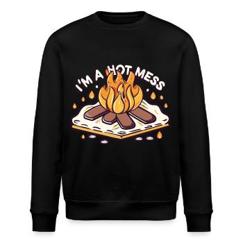 SMORES-Séduction - Plus c’est toujours mieux - Sweat bio ROLLER Stanley/Stella Unisexe - noir - Devant - Nik (191cm)