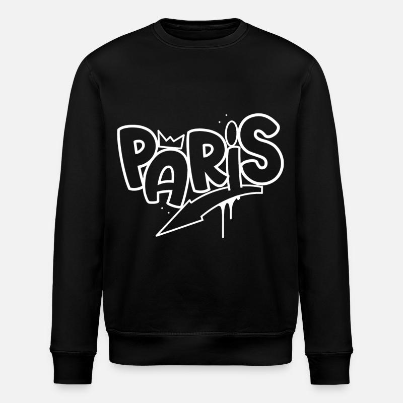 Paris Graffiti - Stanley/Stella ROLLER Unisex Organic Sweatshirt - black