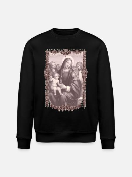 Hl.-Maria mit Jesuskind - Stanley/Stella Unisex Bio-Sweatshirt ROLLER - Schwarz