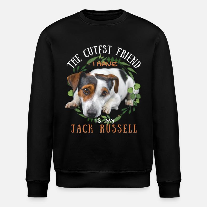 Süßer Jack-Russell Freund - Stanley/Stella Unisex Bio-Sweatshirt ROLLER - Schwarz
