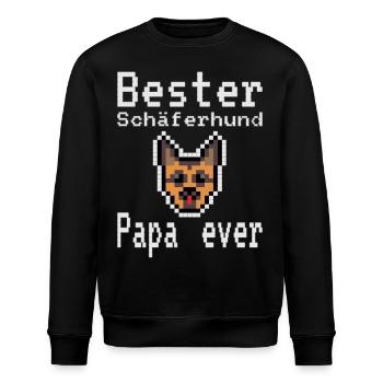 Bester Schäferhund Papa ever - Stanley/Stella Unisex Bio-Sweatshirt ROLLER - Schwarz - Vorne - Nik (191cm)