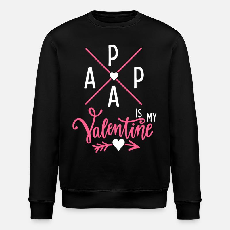 Papa-est-mon-Valentin, papa-est-mon-Valentin - Sweat bio ROLLER Stanley/Stella Unisexe - noir