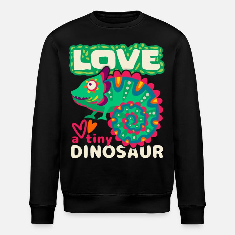Caméléon, dicton drôle, petit dinosaure - Sweat bio ROLLER Stanley/Stella Unisexe - noir