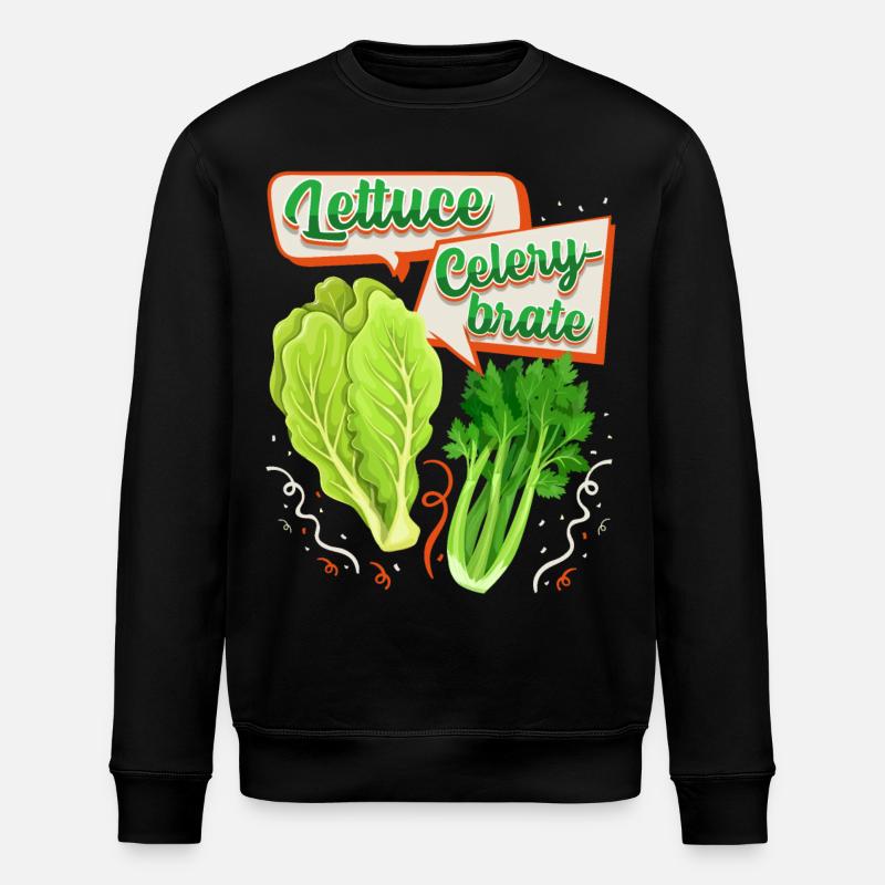 Celery, salad funny saying, pun - Stanley/Stella ROLLER Unisex Organic Sweatshirt - black
