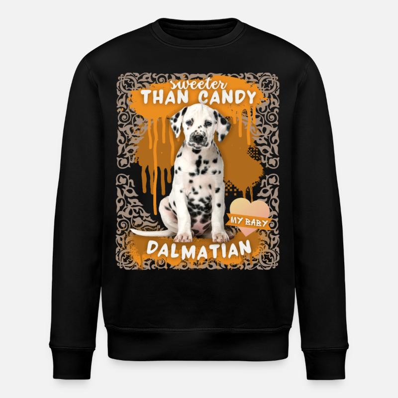 Dalmatien, chien, dicton drôle - Sweat bio ROLLER Stanley/Stella Unisexe - noir