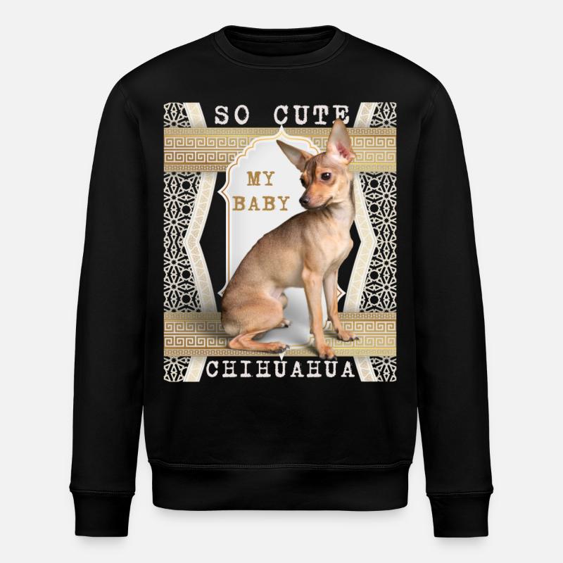 Chihuahua, Rassehund - Stanley/Stella Unisex Bio-Sweatshirt ROLLER - Schwarz
