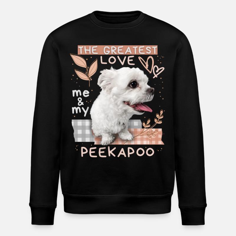Peekapoo, chien, dicton drôle - Sweat bio ROLLER Stanley/Stella Unisexe - noir