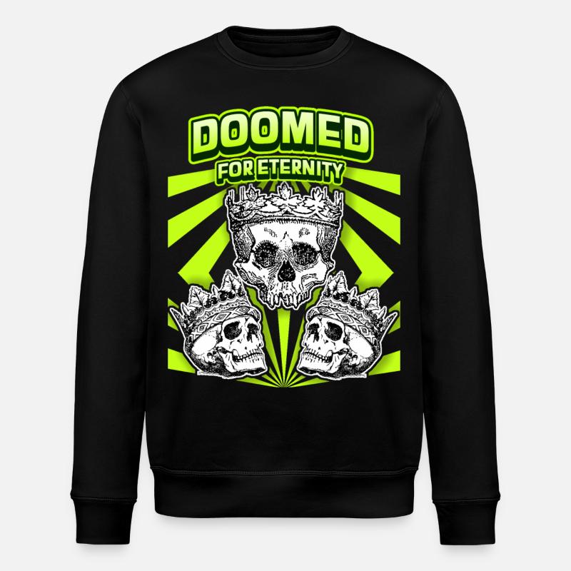 Medieval Skull, Skull, Saying, Biker-Desig - Stanley/Stella ROLLER Unisex Organic Sweatshirt - black