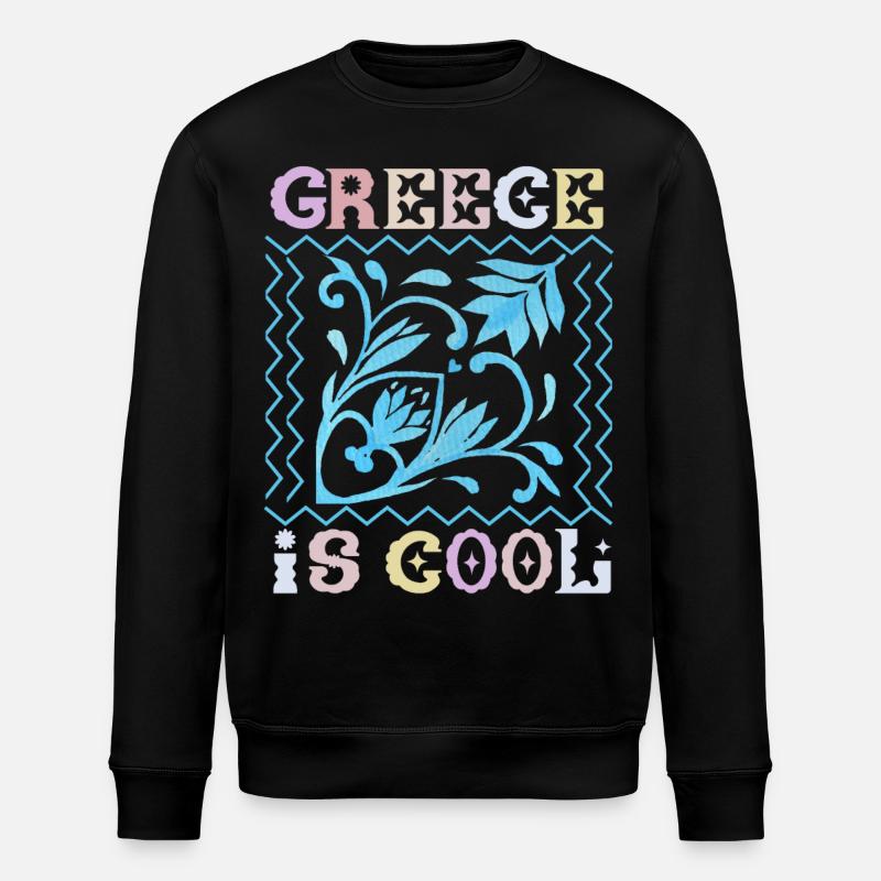 Grèce, disant, Grèce-Est-Cool, ornement - Sweat bio ROLLER Stanley/Stella Unisexe - noir