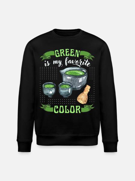 Thé Matcha, Thé Vert, Dicton Drôle - Sweat bio ROLLER Stanley/Stella Unisexe - noir