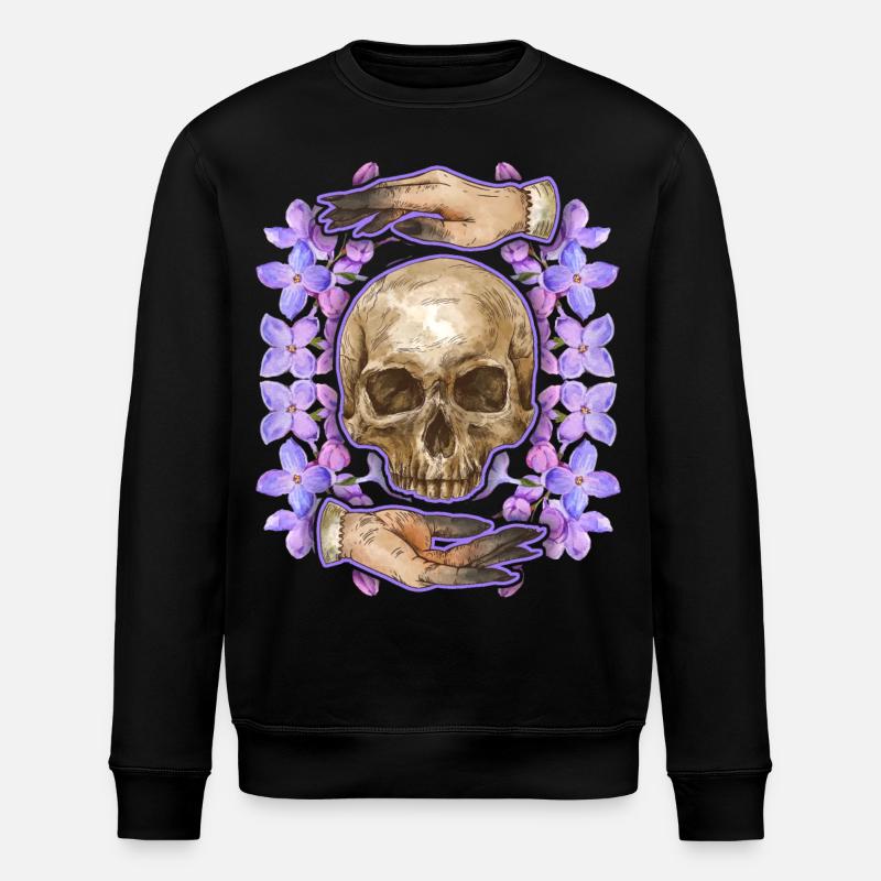 Dia-De-Los-Muertos, Sugar-Skull, Skull, Skull - Stanley/Stella ROLLER Unisex Organic Sweatshirt - black
