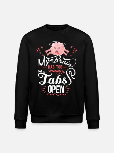 Motivational saying, funny saying, concentration - Stanley/Stella ROLLER Unisex Organic Sweatshirt - black