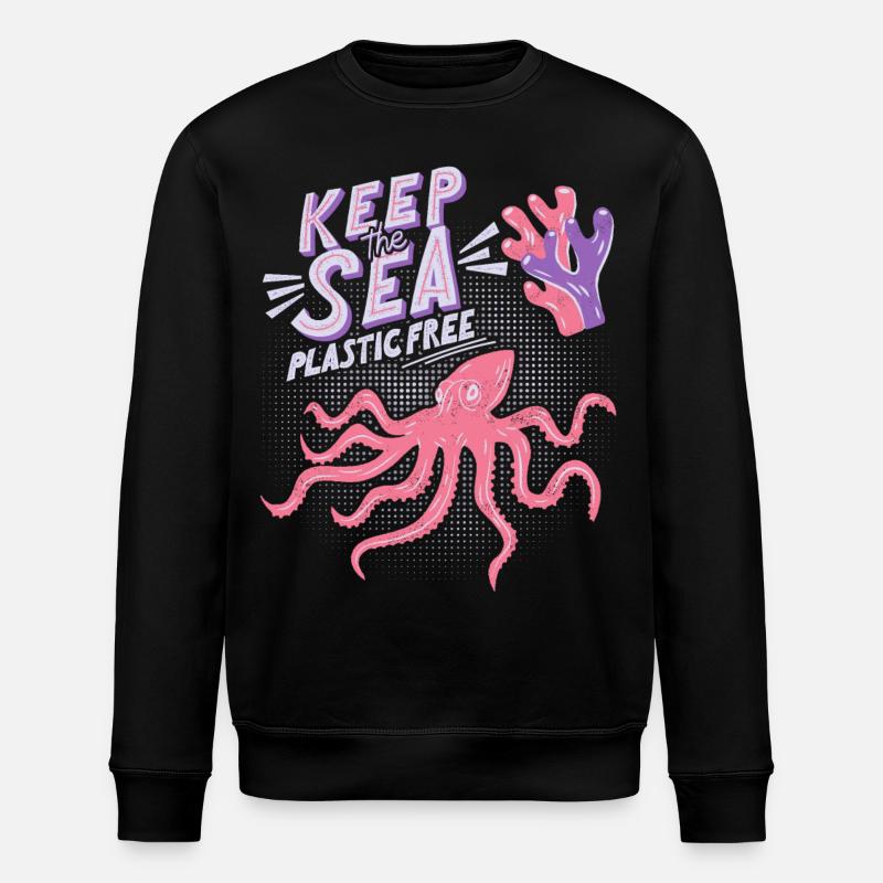 Océan, Mer, Poulpe, Conservation marine - Sweat bio ROLLER Stanley/Stella Unisexe - noir