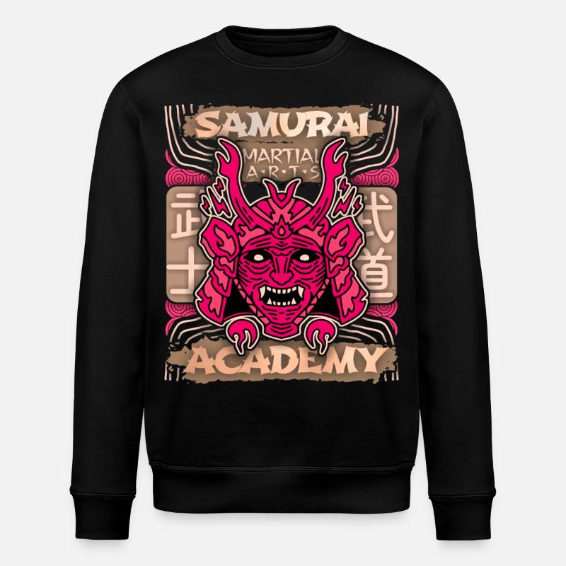 Japan Samurai-Krieger, Samurai-Academy Japan-Comic - Stanley/Stella Unisex Bio-Sweatshirt ROLLER - Schwarz